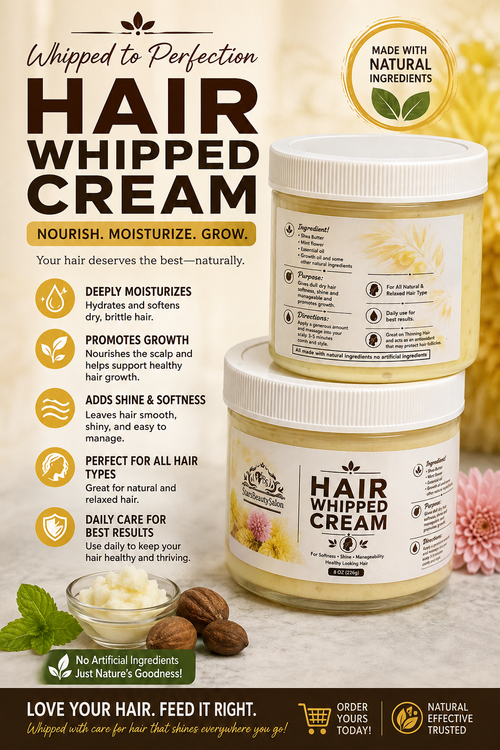 Hair Whipped Cream — 8 oz | Shea Butter Moisturizer for Natural & Relaxed Hair